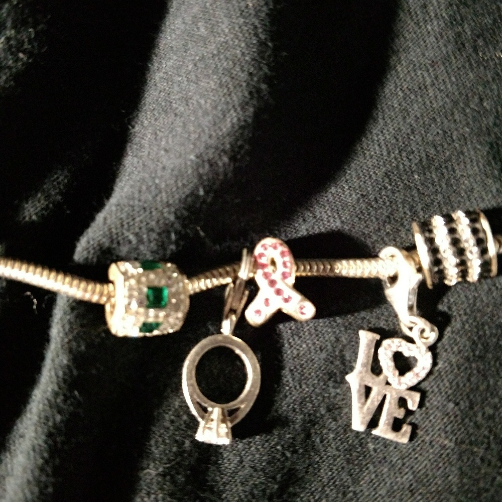 Charm bracelet with charms